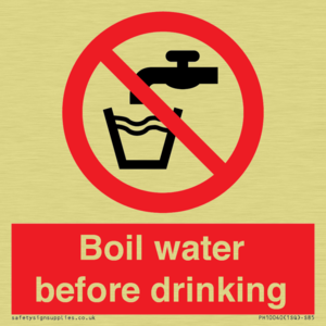 Boil water before drinking